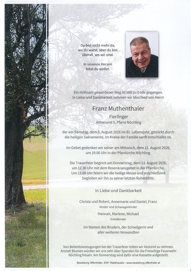 Bestattung Offenthaler